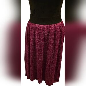 LuLaRoe Medium Burgundy Skirt